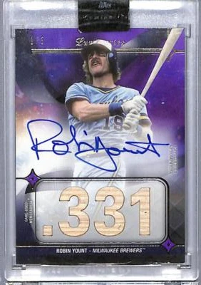 Topps Luminaries 2023 #HKARRY Robin Yount casi nuevo-como nuevo memorándum automático 1/3 cerveceros  Foto 1 de 2