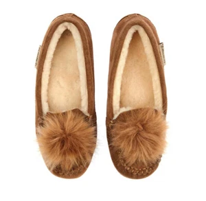 BEARPAW® Erika Gamuza Piel de Oveja Acogedor Mocasín Mujer 8 - Imagen 1 de 6