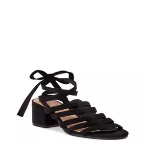Sandalia para mujer Scoop talla 6,5 bloque tacón trasero con correa color negro nueva con etiquetas - Imagen 1 de 6
