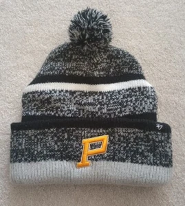 Pittsburgh Penguins NHL Knit Beanie Pom Hat Winter Classic Boston '47 Brand - Picture 1 of 4