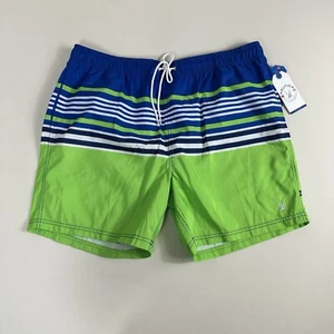 Nautica Swim Trunks Shorts Size 2XL Colorblock Drawstring Quick-Dry w\ Pockets - Picture 1 of 5