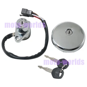 Ignition Switch Key Fuel Cap Lock Set for Kawasaki EN500 Vulcan 500 LTD 2001-09 - Picture 1 of 9