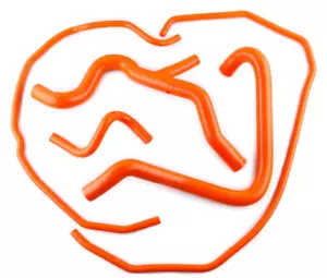 Orange For Ford Focus Mk2 ST225 Silicone Radiator Coolant & Header Tank Hose Kit - Afbeelding 1 van 19