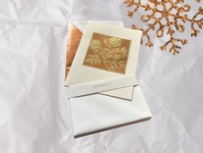 Crane & Co Gold Roses Christmas Cards w/ Rose Gold Lined Envelopes