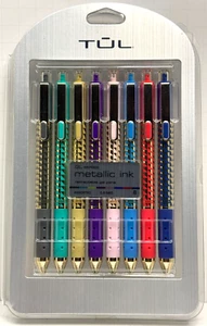 TUL GL Series Retractable Gel Pens 0.8 Med Triangle Design Barrels Metallic Inks - Picture 1 of 2