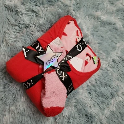 NUEVO CON ETIQUETAS XOXO Conjunto de Pijama Suéter y Pantalones Rosa Rojo XLarge Foto 1 de 3