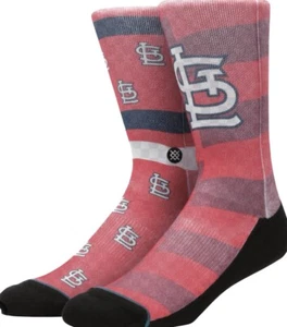 Stance Adult Red Crew Polyester MLB St Louis Cardinals Splatter Socks Sz M 6-8.5 - Picture 1 of 1