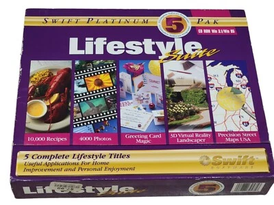 Swift Computer Software Lifestyle Suite 5 Pak Complete Titles CD ROM NOS - Image 1 of 4