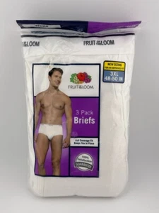 Neu aus altem Lagerbestand 3 Paar FRUIT OF THE LOOM weiße Slips Unterwäsche Herren XXXL 48-50" 2013 - Bild 1 von 4