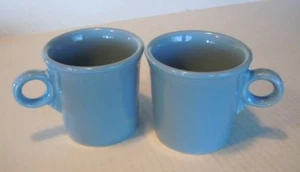 Fiestaware Periwinkle Blue Ring Handled Mugs (2) - Picture 1 of 10
