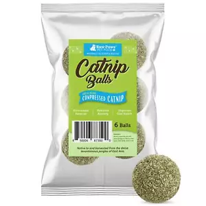 Palline Catnip per Gatti, 6 (Confezione) - Giocattolo Naturale Catnip Ball - Gatto Interattivo T... - Foto 1 di 6