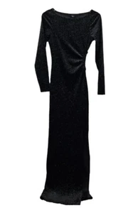 Vestido AQUA Bloomingdales Largo Terciopelo Recorte Maxi Talla Pequeña Nuevo Glamour Formal - Imagen 1 de 8