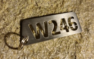 D-Schlüsselanhänger für Mercedes W 246 - Edelstahl gebürstet - Picture 1 of 1