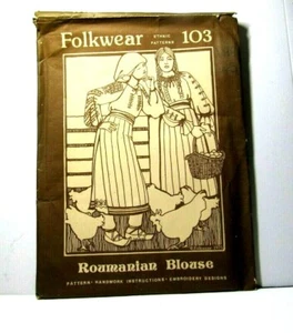 Sewing Pattern Folkwear 103 Peasant Romanian LARP Costume Cosplay Theater 1975 - Picture 1 of 3