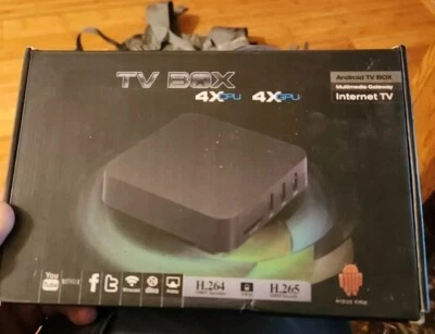 MXQ Android TV Box Internet TV 4x CPU 4x GPU H.264 H.265 1080P Full HD - Image 1 of 3