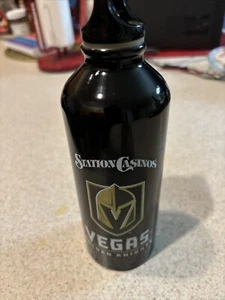 vegas golden knights Water Bottle By Station Casinos 8.25" Height Black - Picture 1 of 3