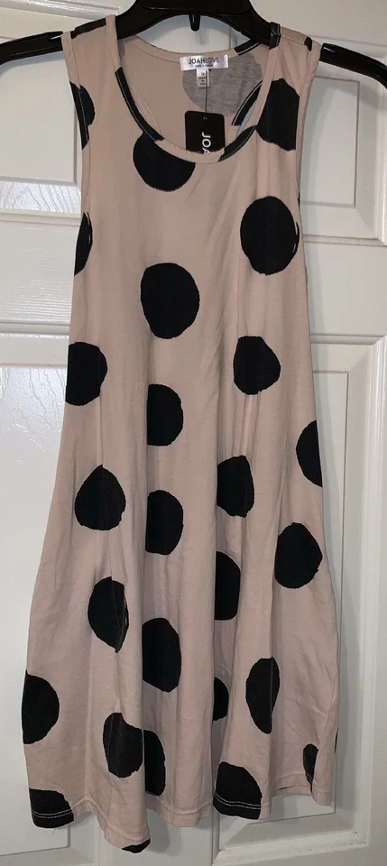 NWT Boutique Joah Love Polka Dot Blush Pink Tank Dress Sz 14 - Image 1 of 1