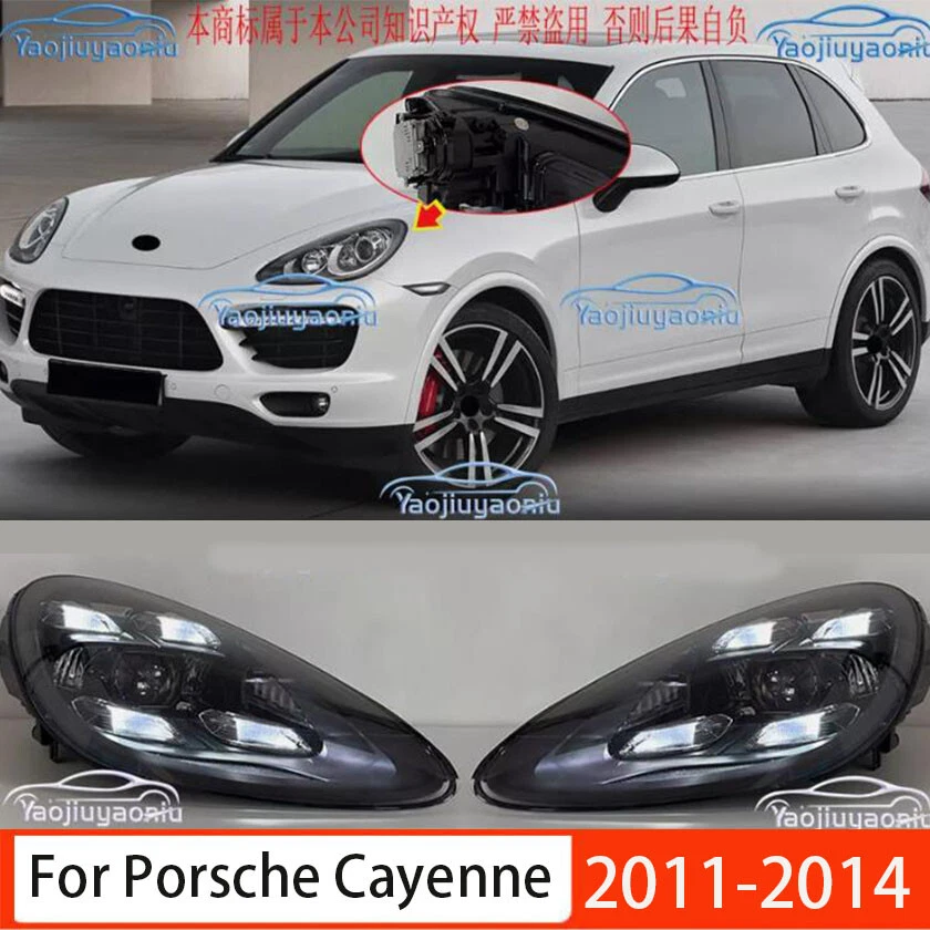 1 par de faros LED DRL proyector delantero apto para Porsche Cayenne 2011-2014 Foto 1 de 4