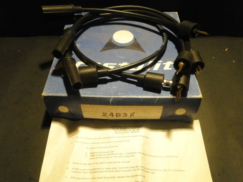 1980 - 82 道奇 Omni Plymouth Horizon 1.7L Prestolite 7 毫米定制点火线套装 — 第 1/3 张图片