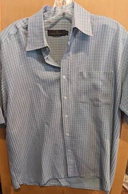 Bugatchi Men's Classic Fit short Sleeve Button Down plaid Shirt Size medium - Image 1 of 3