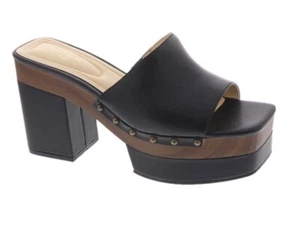 Jessica Simpson Women's Charlette Platform Slide Sandal, Black,7.5M, New W/ Box - Picture 1 of 6