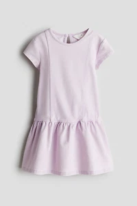 NWT H&M Girls Denim-Look Jersey Dress Light Purple Size: 6X/7 US - Picture 1 of 3