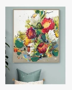 John Lewis Julia Forman 'Crazy Bunch' Framed Canvas RRP £150 - Picture 1 of 7