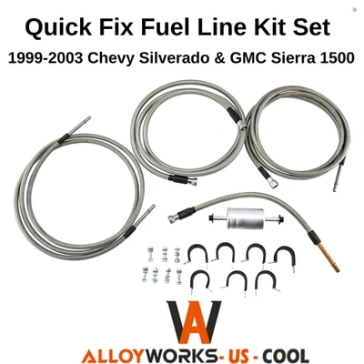 Quick Fix Fuel Line Kit Fit 1999-2003 02 Chevy Silverado 1500 GMC Sierra 4.8 5.3 - Image 1 of 4