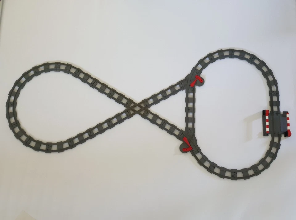 Lego® Duplo TREN GRIS (DBG) FERROCARRIL Vía de Tren JUEGO DE RIELES 2 - Imagen 1 de 1