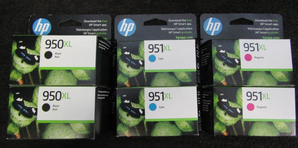 LOTE DE 6 Cartuchos de Tinta HP 951XL/950XL Alto Rendimiento Genuinos Foto 1 de 2