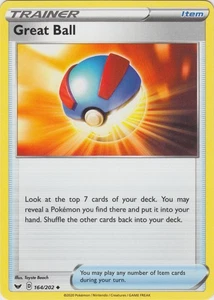 Great Ball - 164/202 - Uncommon - Sword & Shield Base Set #164/202 Pokemon TCG - Picture 1 of 1