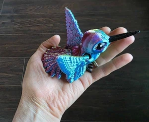 Flexi Articulated Hummingbird Sensory Fidget Toy 3D Printed 4.5" Multi Color #7 - Picture 1 of 6