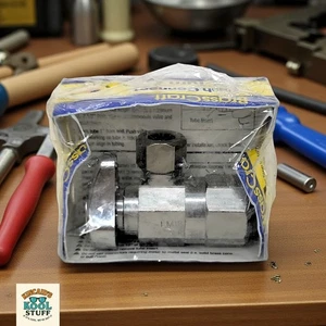 Brass Craft Push Connect 1/4-Turn Stop 1/2 In. Nom Comp x 3/8 in. O.D. Comp - Picture 1 of 7