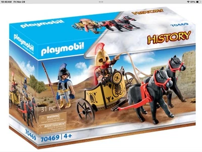 Playmobil Conjunto Historia 70469 Aquiles y Patroclo y Carro - Mitología Griega Nuevo Foto 1 de 3