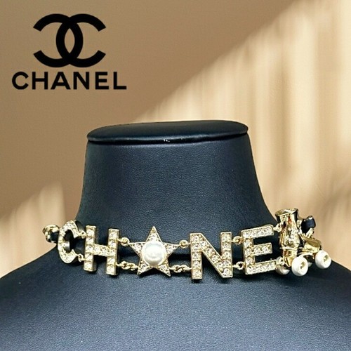 Collana CHANEL con strass logo marchio cocco girocollo Abc634 24 crociera