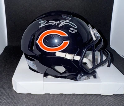 DEVIN HESTER signed auto CHICAGO BEARS Speed Mini Football Helmet w/ COA JSA - Image 1 of 4