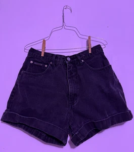 VIntage Women's Calvin Klein Black Denim Shorts (Size 11) - Picture 1 of 10
