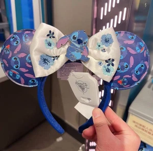 Disney authentic 2024 Stitch ear headband disneyland exclusive - Picture 1 of 2