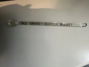 Antiker Scotch Whisky Cocktail Rührer. Double OO OLD ORKLEY. Glas. - Bild 1 von 6