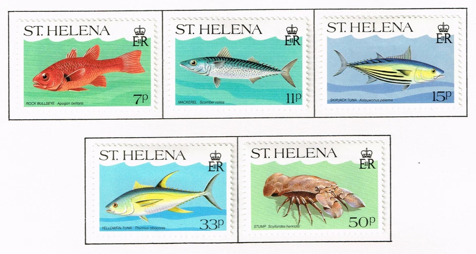 St.Helena Island's Fauna Marine Life Fish set 1985 MLH - Image 1 of 1