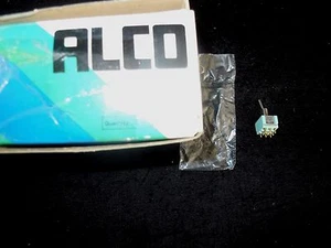 ALCO SWITCH MTA306H ON OFF (ON) 3PDT LONG BAT LEVER 6A 250VAC 28VDC - Picture 1 of 1