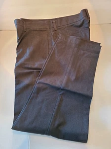 Men's Dress Pants-Cambridge Classics-34x32-Textured-Grey-Zip- Cotton - Picture 1 of 1