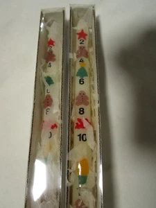 Vintage. 2er Set Weihnachten Advent Countdown 24 Tage Kegel Kerzenständer 15" H 70er Jahre Neu aus altem Lagerbestand - Bild 1 von 7