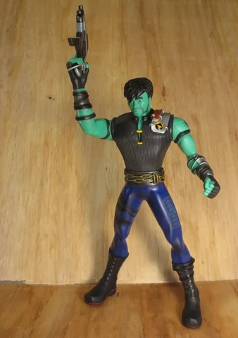 Vintage ReBoot Enzo Matrix Action Figure Irwin Toy Mainframe 10” 2001 w/ Pistol Cover