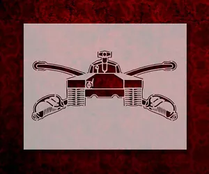 United States US Army Armor Branch Insignia Stencil 8,5 x 11 pollici (857) - Foto 1 di 1