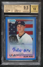 2010 Bowman Draft USA Team Blue Refractor /99 Felipe Perez BGS 9.5 GEM MINT Auto