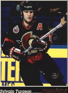 1993-94 Pinnacle Senators Hockey Card #64 Sylvain Turgeon