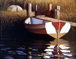 Karl Soderlund, "El barco del río", póster, tamaño de imagen 22"h x 28"w - Imagen 1 de 1