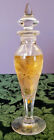 Art Nouveau Era Lobmyer 1900's Wysoka idealna butelka kolońska w-Dauber trawiona