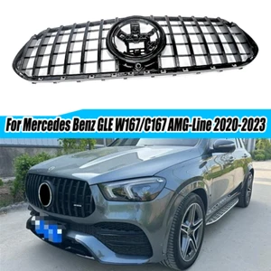 For Mercedes Benz GLE W167/C167 20-23 Gloss Black Front Radiator Grille GT-Style - Picture 1 of 17